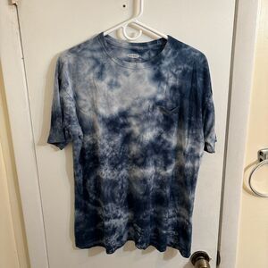 Men's Old Navy Vintage Soft-Washed Tie-Dye Pocket T-Shirt Small Navy